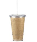 16 oz. Slurpy Acrylic Tumbler with Burlap Insert - Clear