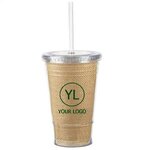 Buy 16 Oz Slurpy Acrylic Tumbler With Burlap Insert