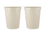 16 oz. Smooth Wall Plastic Stadium Cup - Beige