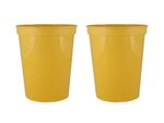16 oz. Smooth Walled Stadium Cup with Automated Silkscreen - Athletic Yellow