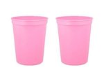 16 oz. Smooth Walled Stadium Cup with Automated Silkscreen - Breast Cancer Pink