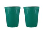 16 oz. Smooth Walled Stadium Cup with Automated Silkscreen - Kelly Green