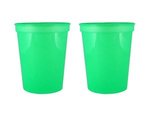 16 oz. Smooth Walled Stadium Cup with Automated Silkscreen - Neon Green
