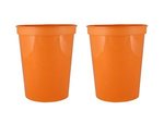16 oz. Smooth Walled Stadium Cup with Automated Silkscreen - Orange