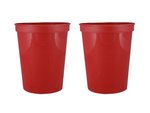16 oz. Smooth Walled Stadium Cup with Automated Silkscreen - Red