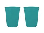 16 oz. Smooth Walled Stadium Cup with Automated Silkscreen - Teal