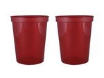 16 oz. Smooth Walled Stadium Cup with Automated Silkscreen - Translucent Red
