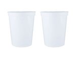 16 oz. Smooth Walled Stadium Cup with Automated Silkscreen - White
