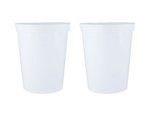 16 oz. Smooth Walled Stadium Cup with Automated Silkscreen - White
