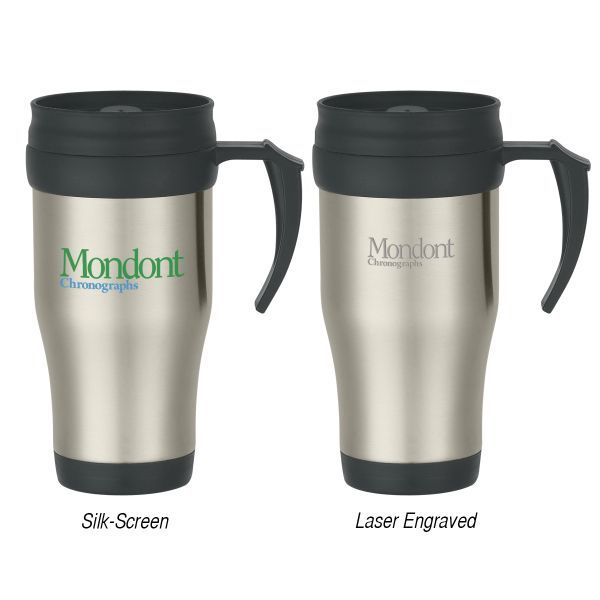 Main Product Image for Custom Printed 16 Oz. Stainless Steel Slide Action Travel Mug