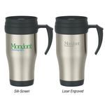 Buy Custom Printed 16 Oz. Stainless Steel Slide Action Travel Mug