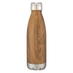 16 Oz. Stainless Steel Swig Woodtone Bottle -  