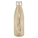 16 Oz. Stainless Steel Woodtone Swiggy Bottle - Light Wood