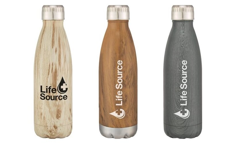Main Product Image for 16 Oz. Stainless Steel Woodtone Swiggy Bottle