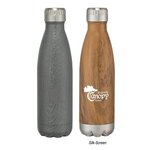 16 OZ. SWIG STAINLESS STEEL WOODTONE BOTTLE WITH CUSTOM BOX