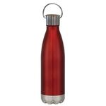 16 Oz. Swiggy Stainless Steel Bottle With Bamboo Lid - Red