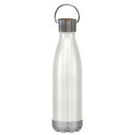 16 Oz. Swiggy Stainless Steel Bottle With Bamboo Lid - White