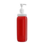 16 oz. The Pint Pump Bottle With View Stripe - Red