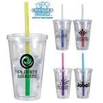 Buy Travel Cup Custom Imprinted Tumbler with Mood Straw 16 oz.