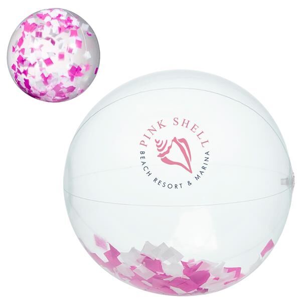 Main Product Image for 16" Pink and White Confetti Beach Ball