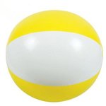 16" Two-Tone Beach Ball - White-yellow