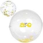 Buy 16" Yellow and White Confetti Filled Round Clear Beach Ball