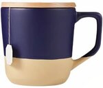 16.5 oz. Boston Ceramic Mug with Wood Lid in Individual Mailer - Cobalt Blue