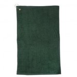 16x25 Hemmed Golf Towel w/ Grommet & Hook - Hunter Green