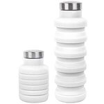 17 oz Collapsible Silicon Water Bottle - White