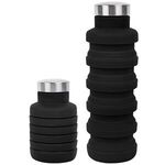 17 oz Collapsible Silicon Water Bottle -  