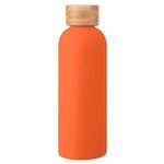 17 Oz. Blair Stainless Steel Bottle With Bamboo Lid - Orange