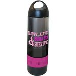 17 oz. Bluetooth® Speaker Sport Bottle, Full Color Digital - Pink