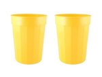 17 oz. Fluted Stadium Plastic Cup - Athletic Yellow