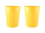17 oz. Fluted Stadium Plastic Cup - Athletic Yellow