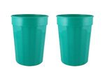 17 oz. Fluted Stadium Plastic Cup - Kelly Green