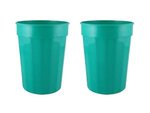 17 oz. Fluted Stadium Plastic Cup - Kelly Green