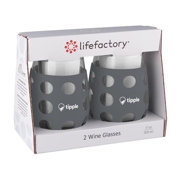 Main Product Image for 17 Oz Lifefactory (R) Wine Glass With Silicone Sleeve 2 Pack