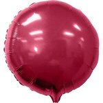 17" Round Helium Saver XTRALIFE Foil Balloons - Burgundy