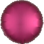 17" Round Helium Saver XTRALIFE Foil Balloons - Pomegranate