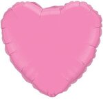 18" Heart 2-Color Spot Print Microfoil Balloons - Rose