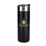 18 oz Stainless Steel Cup with Stopper - Black