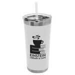 18 Oz Stainless Steel Insulated Straw Tumbler -  