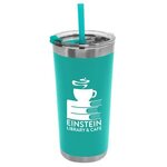 18 Oz Stainless Steel Insulated Straw Tumbler -  