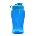 18 Oz Transparent Bottles With Flip Lid - Transparent Blue