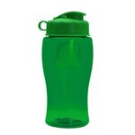 18 oz Transparent Bottles With Flip Lid - Transparent Green