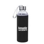 18 Oz. Aqua Pure Glass Bottle - Black