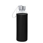 18 OZ. Aqua Pure Glass Bottle With Leatherette Sleeve -  