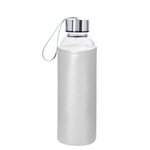 18 OZ. Aqua Pure Glass Bottle With Metallic Sleeve -  