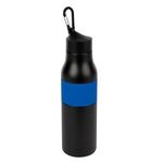 18 Oz. Beckley Stainless Steel Bottle - Black With Blue