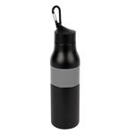 18 Oz. Beckley Stainless Steel Bottle - Black With Gray
